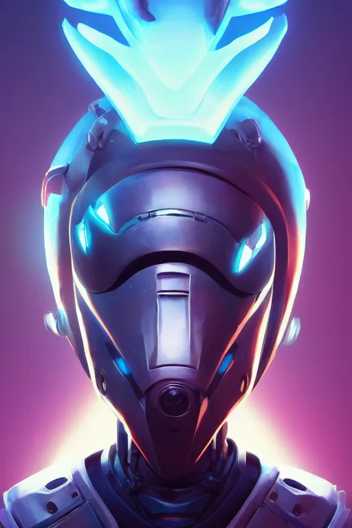 Image similar to epic mask helmet robot ninja portrait stylized as fornite style game design fanart by concept artist gervasio canda, behance hd by jesper ejsing, by rhads, makoto shinkai and lois van baarle, ilya kuvshinov, rossdraws global illumination radiating a glowing aura global illumination ray tracing hdr render in unreal engine 5