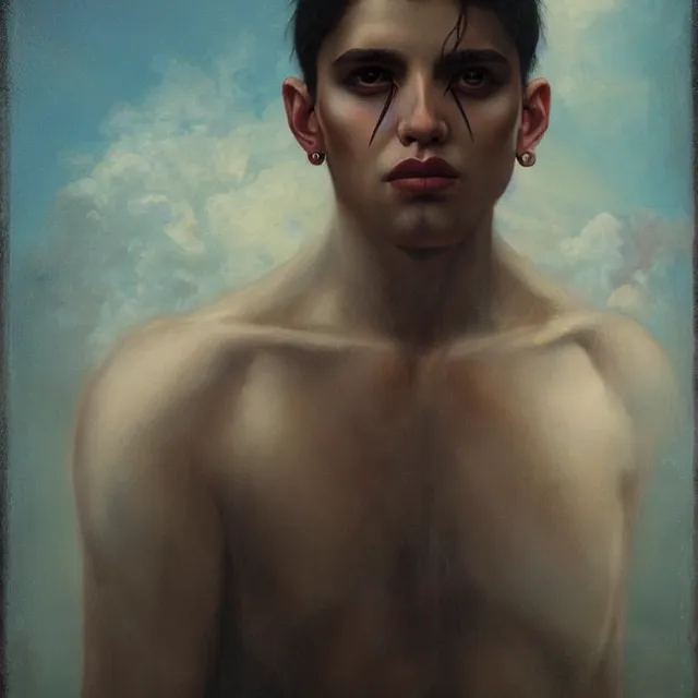 Image similar to portrait of a magical latin boy, art by tom bagshaw and manuel sanjulian