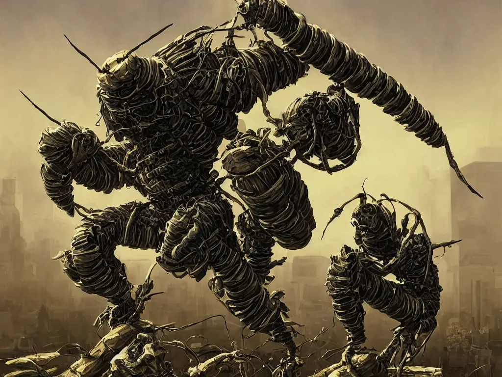 Image similar to Hooligan ninjas bee squatting on suburbia. Photorealistic, lifelike, Unreal Engine, sharp, sharpness, detailed, 8K, by Gerald Brom, Dan Mumford