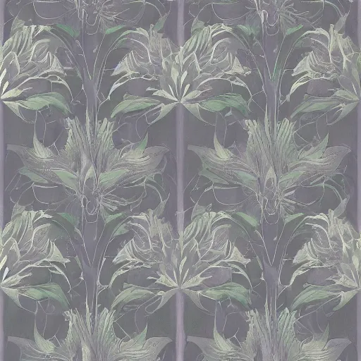 Image similar to silver lotus on dark purple marble , ivy, oriental wallpaper, james jean