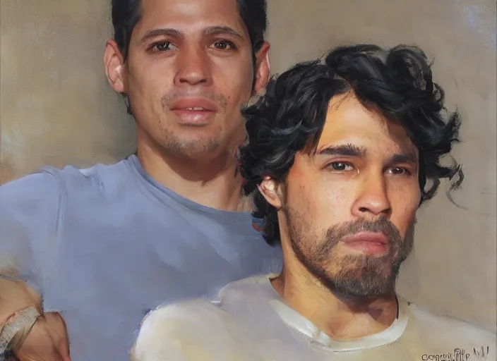 Prompt: a highly detailed beautiful portrait of martin ramirez, by gregory manchess, james gurney, james jean