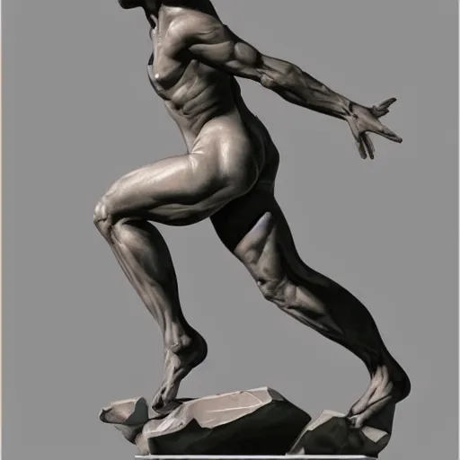 Image similar to a marble statue busy painting a beautiful painting, dynamic pose, beautiful painting workshop, very detailed, concept art, artstation