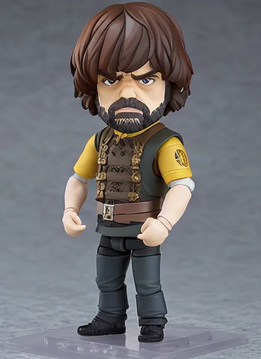 Prompt: peter dinklage, a nendoroid of peter dinklage figurine, realistic face, detailed, product photography