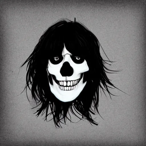 Prompt: noel fielding skull