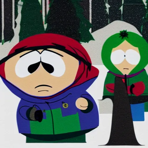 Prompt: South Park in real life, 50 mm, f2.8, panavision, studio lighting