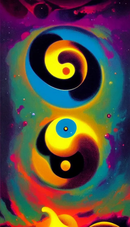 Prompt: Abstract representation of ying Yang concept, by PAUL LEHR ,