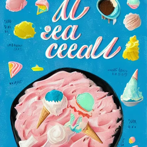 Image similar to a sea made of ice cream