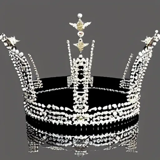 Image similar to royal crown made out of obsidian, photorealistic, high definition