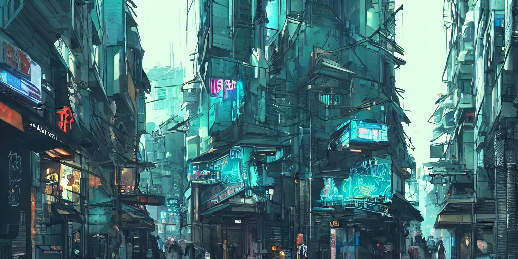 Image similar to a utopian futuristic cyberpunk paris street, trending on artstation.