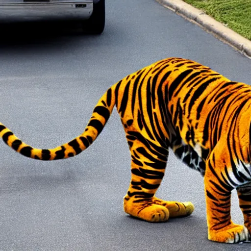 Image similar to tony the tiger committing a felony