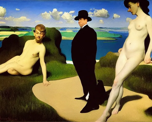 Prompt: painting by John Singer Sargent, Magritte, Salvador Dali, Magritte, Salvador Dali, and John Singer Sargent