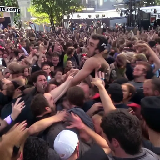 Image similar to dan gheesling in the moshpit