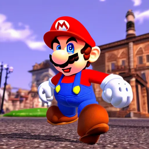 Image similar to super mario 6 4 in the style of from software's elden ring, unreal engine, octane render, concept art, 4 k