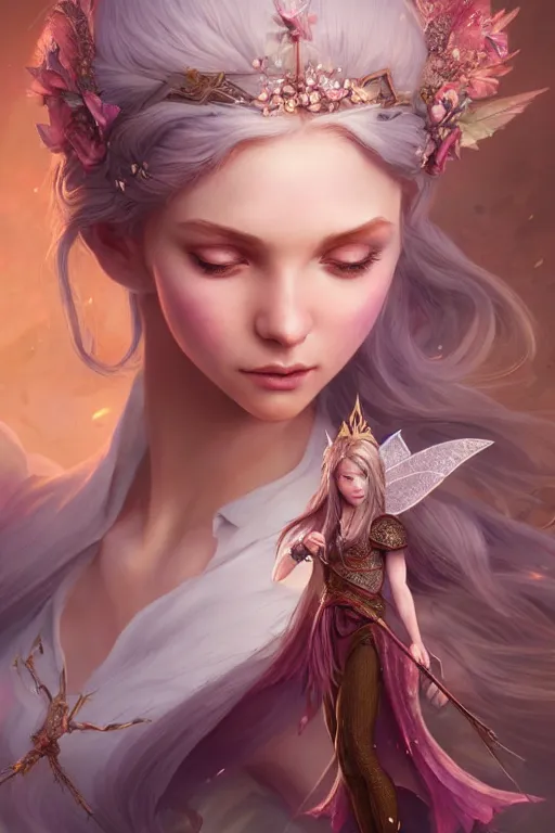 Image similar to fairy princess, highly detailed, d & d, fantasy, highly detailed, digital painting, trending on artstation, concept art, sharp focus, illustration, art by artgerm and greg rutkowski and fuji choko and viktoria gavrilenko and hoang lap