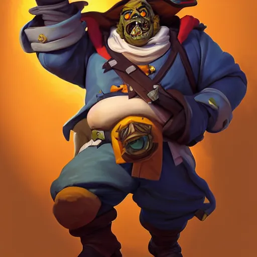 Image similar to Greg Manchess portrait painting of LeChuck as Overwatch character, medium shot, asymmetrical, profile picture, Organic Painting, sunny day, Matte Painting, bold shapes, hard edges, street art, trending on artstation, by Huang Guangjian and Gil Elvgren and Sachin Teng