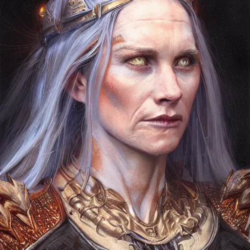 Image similar to the flame female wizard as a realistic d & d fantasy character, closeup portrait art by donato giancola and greg rutkowski, vintage retro, realistic face, digital art, trending on artstation, symmetry!!