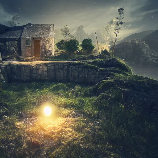 Image similar to surrealistic digital art of the place before birth, award winning, artstation, unreal engine, blender, 4k