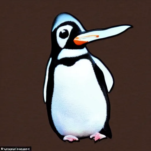 Image similar to a Jedi penguin hybrid, a Jedi crossed with a penguin