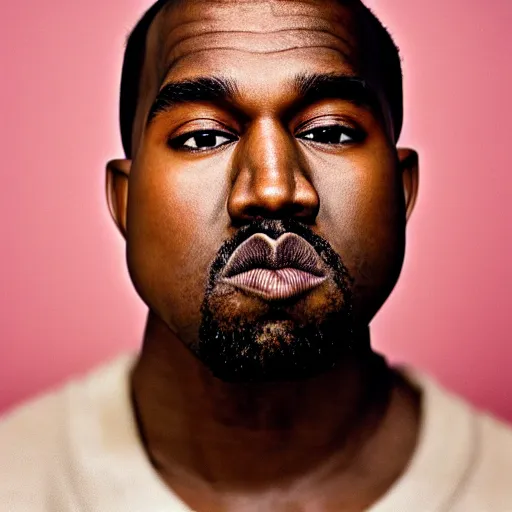 Image similar to the face of young kanye west at 3 1 years old, portrait by julia cameron, chiaroscuro lighting, shallow depth of field, 8 0 mm, f 1. 8