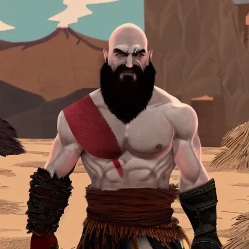 Image similar to kratos god of war in south park