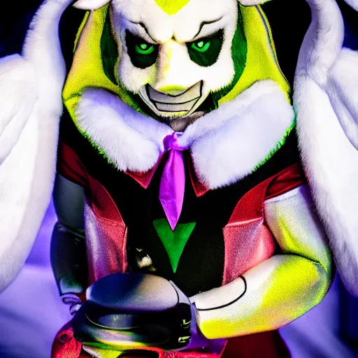 Prompt: portrait photo still of asriel dreemurr from undertale, 8 k, 8 5 mm f 1. 8