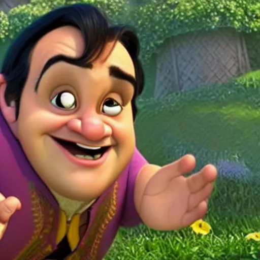 Prompt: still frame of danny devito from disney's tangled