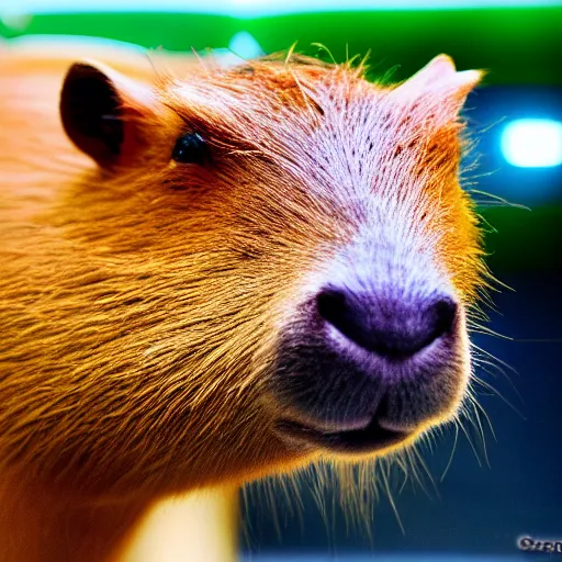 Prompt: a capybara astronaut, HD photography