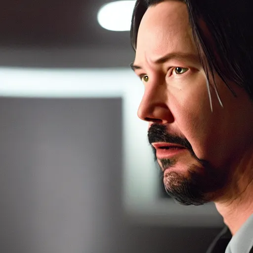 Image similar to Keanu reeves as Iron Man 4K detail