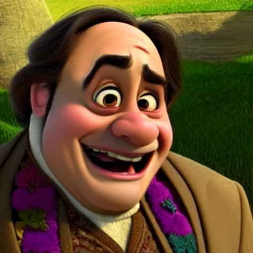 Image similar to still frame of danny devito from disney's tangled