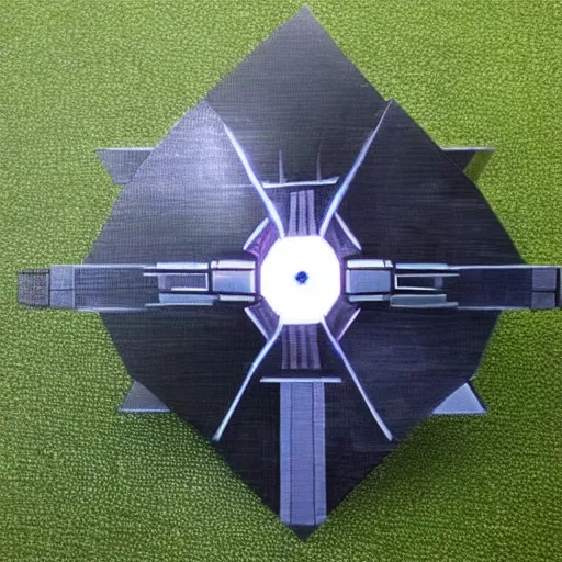 Image similar to a tie fighter from star wars