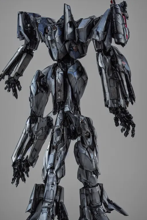 Image similar to full body armored core mecha by fujioka kenki, armored core style mecha, hyper realistic, hyper detailed, 8 k, octane render, unreal engine, ray tracing