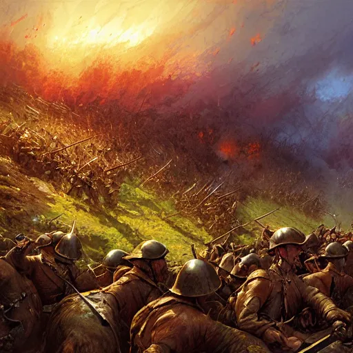 Image similar to the battle of Beaumont Hamel by Marc Simonetti