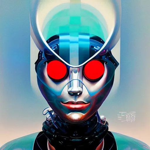 Image similar to scifi futurism automaton minimalism chrome by peter mohrbacher art Hajime Sorayama airbrush hyperrealism model abstract shatter fragments cubism futurism pastel blue soft flat minimal minimalism portrait face jackson pollock ukiyo-e lithograph mark ruthko swirl escape noise shimmer glow paint