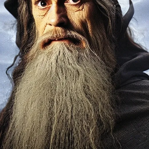 Image similar to bearded willem dafoe is gandalf in lord of the rings renaissance painting