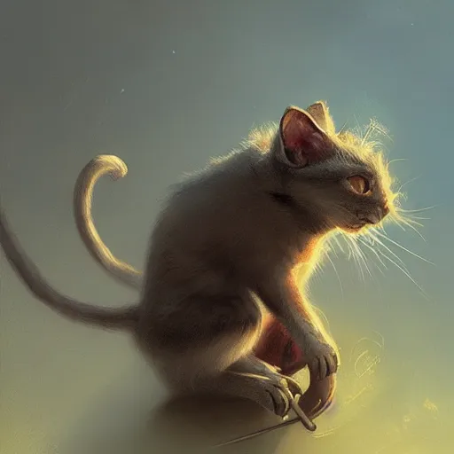 Image similar to a cat and mouse hybrid, digital art fantasy art, highly detailed, art by george stubbs, jakub rozalski, anton fadeev, james gurney, anato finnstark