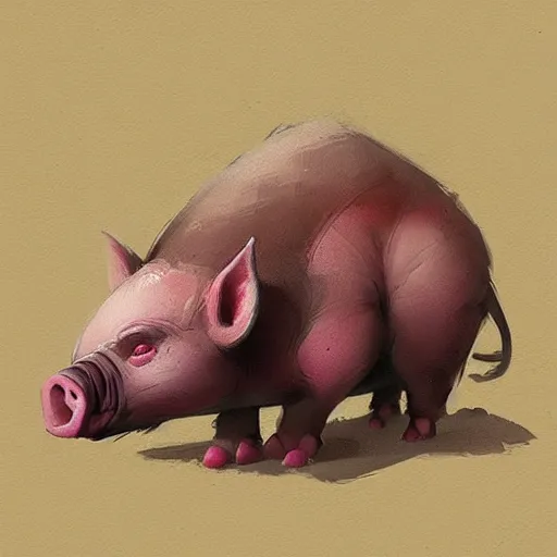 Prompt: 🐷, artstation, Greg rutkowski, Trending artstation,