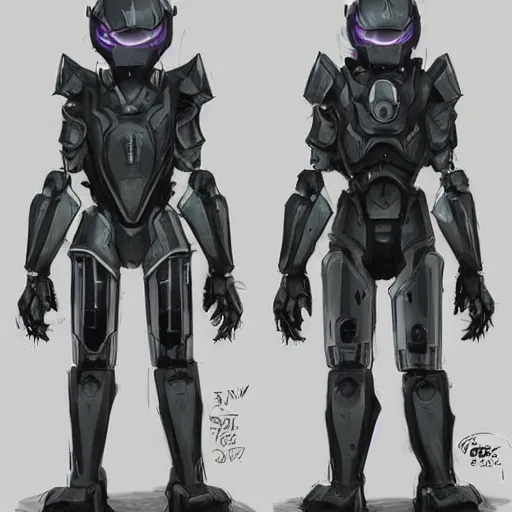 Prompt: Neo night gaurd robot by rossdraws,greg rutkowski,and Sarah Andersen,ambient style, very detailed,detailed armor,detailed helmet