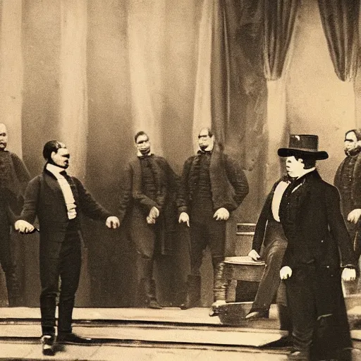 Image similar to a photograph of agent 4 7 at ford's theatre on april 1 4 th 1 8 6 5, 4 k