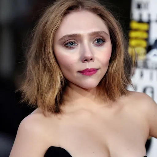 Image similar to elizabeth olsen mixed with scarlett johansson