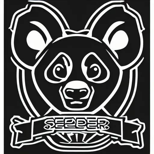 Image similar to in the style of max prentis and deathburger and laurie greasley a vector e-sports sticker logo of a panda, highly detailed, colourful, 8k wallpaper