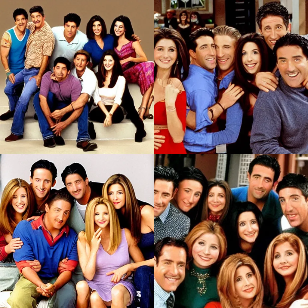 Prompt: cast of FRIENDS sitcom but Mexican