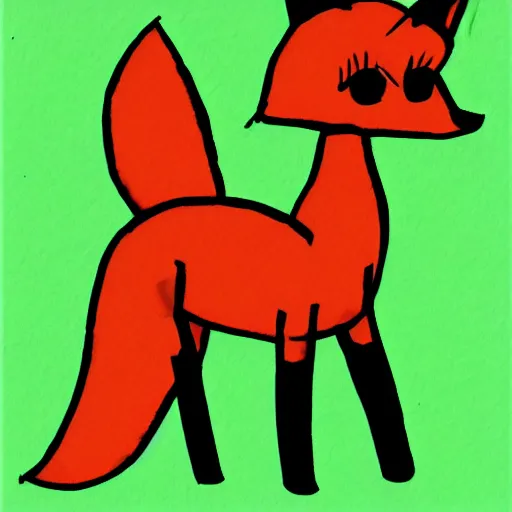 Image similar to a very poorly drawn image of a fox