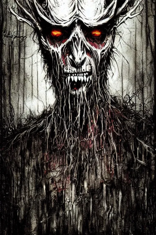 Image similar to mad wendigo artwork by ben templesmith