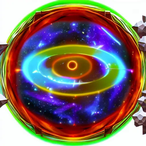 Image similar to stylized icon 2 planet collapse particle fusion element macro cosmic circle