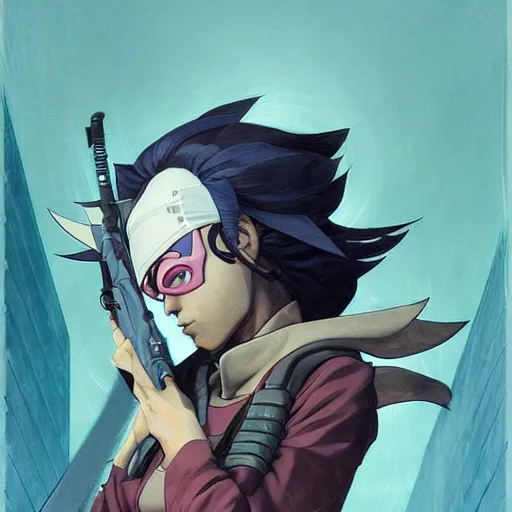 Prompt: prompt : stealthy rogue adventure character who is who is sakura from naruto portrait soft light painted by james jean and katsuhiro otomo and erik jones, inspired by akira anime, smooth face feature, intricate oil painting, high detail illustration, sharp high detail, manga and anime 1 9 9 9