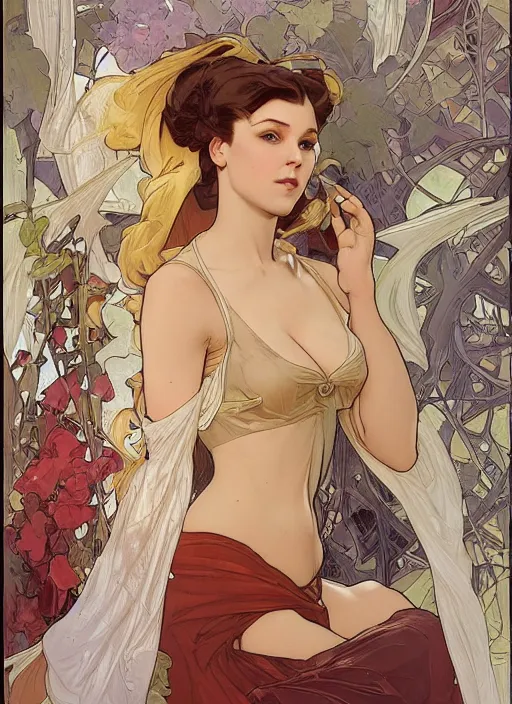 Image similar to heidi n closet painting by artgerm and greg rutkowski and alphonse mucha