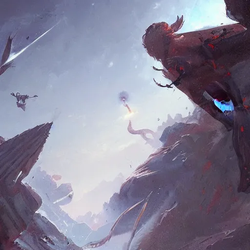 Image similar to flying v guitar in hand of man by greg rutkowski