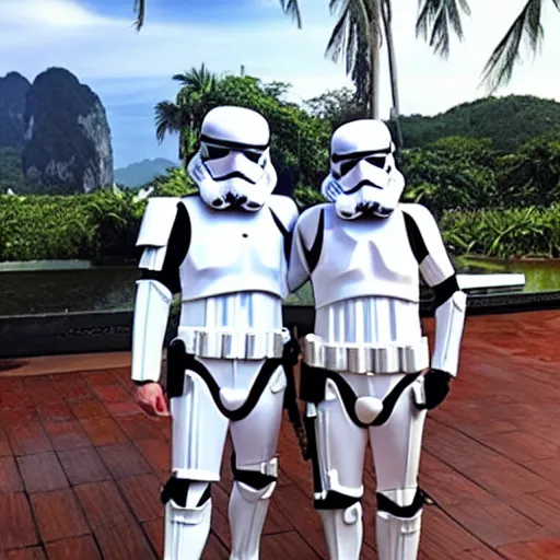 Image similar to storm troopers on holiday in thailand