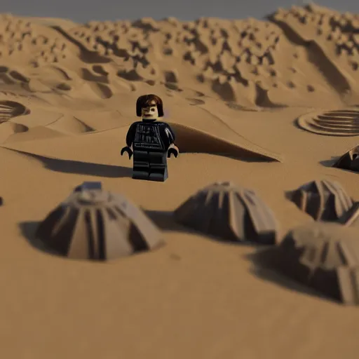 Image similar to dune lego set, photorealistic, 4 k, 8 k, ultra detailed