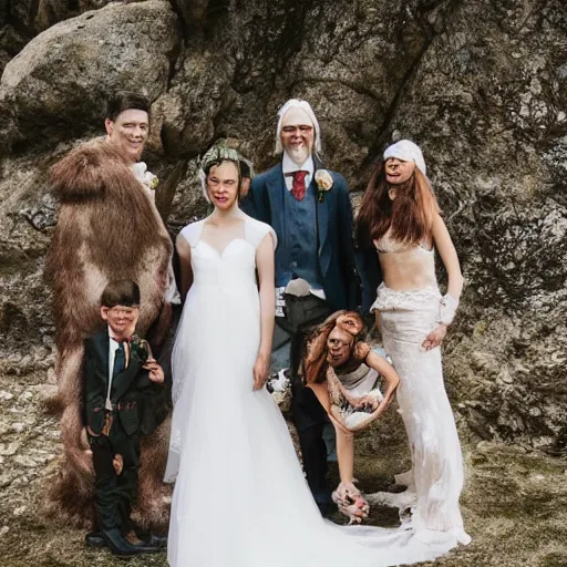 Prompt: a neanderthal wedding